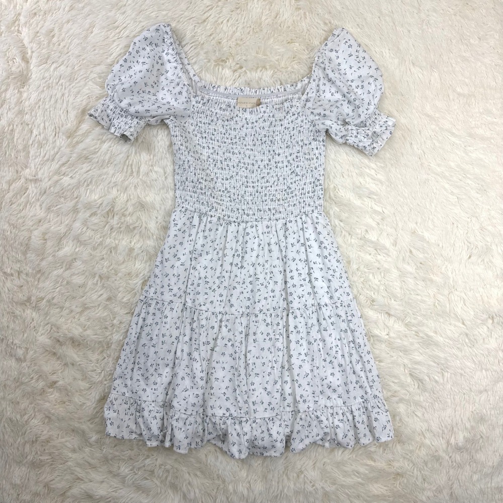 Altar'd State Mini Dress Womens Small White Floral Cottagecore coquette Fairy